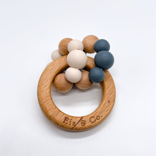 Wooden Teether Ring - Grapes