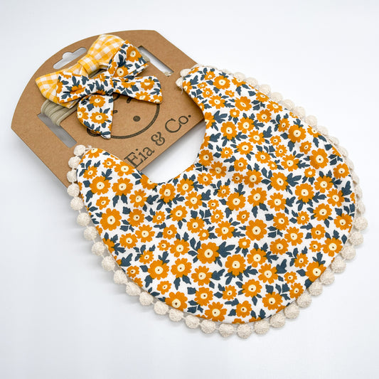 Handmade Dribble Bib - Daffodil