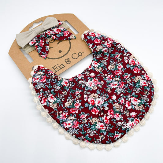 Handmade Dribble Bib - Dahlia