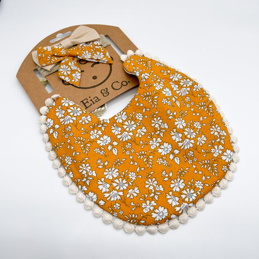 Handmade Dribble Bib - Dandelions
