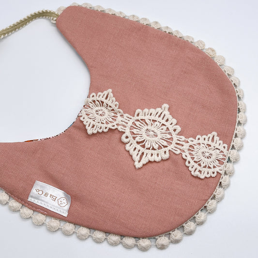 Handmade Dribble Bib - Pink Floral
