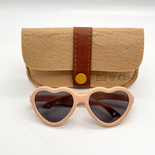 Flexible Heart Baby Sunglass - Rosewood