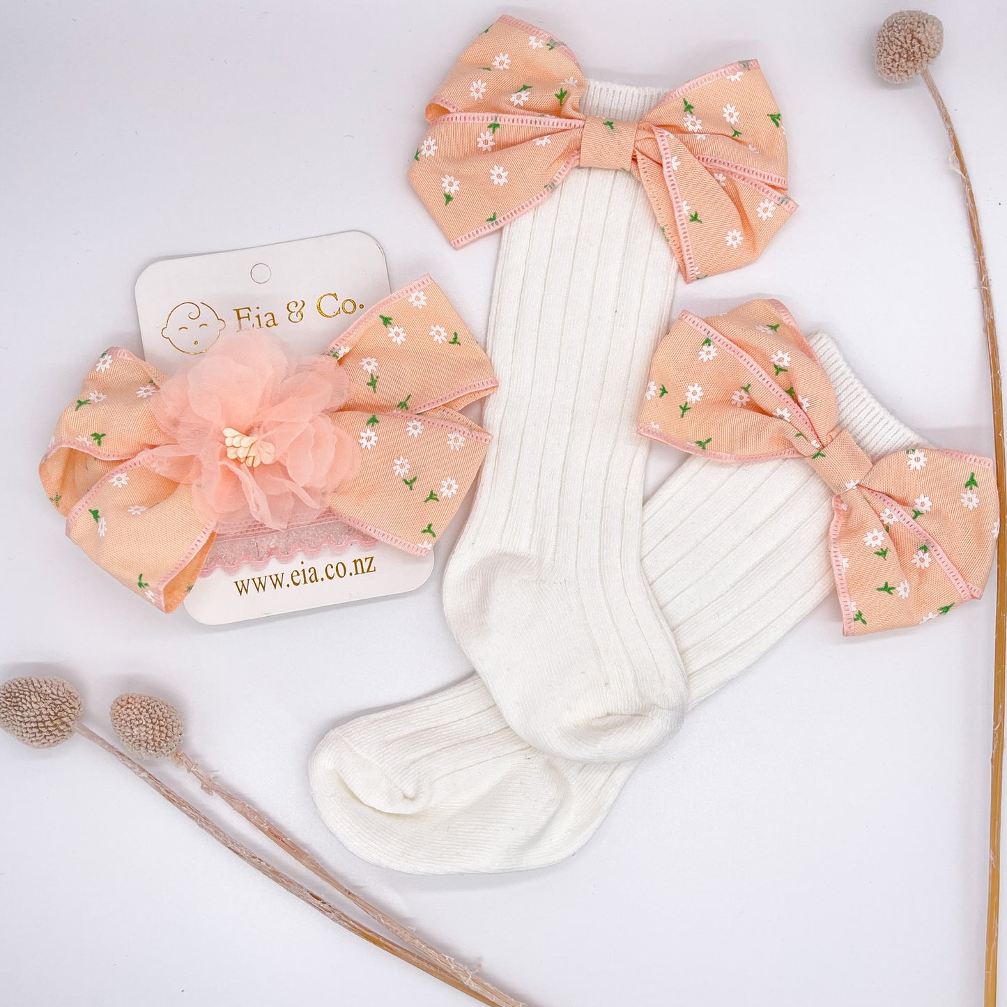 Sweet Maissie Socks With Headband - Ivory