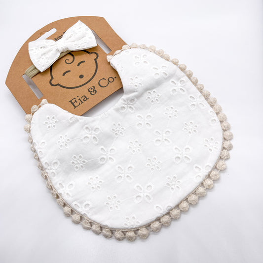 Handmade Dribble Bib - Lace