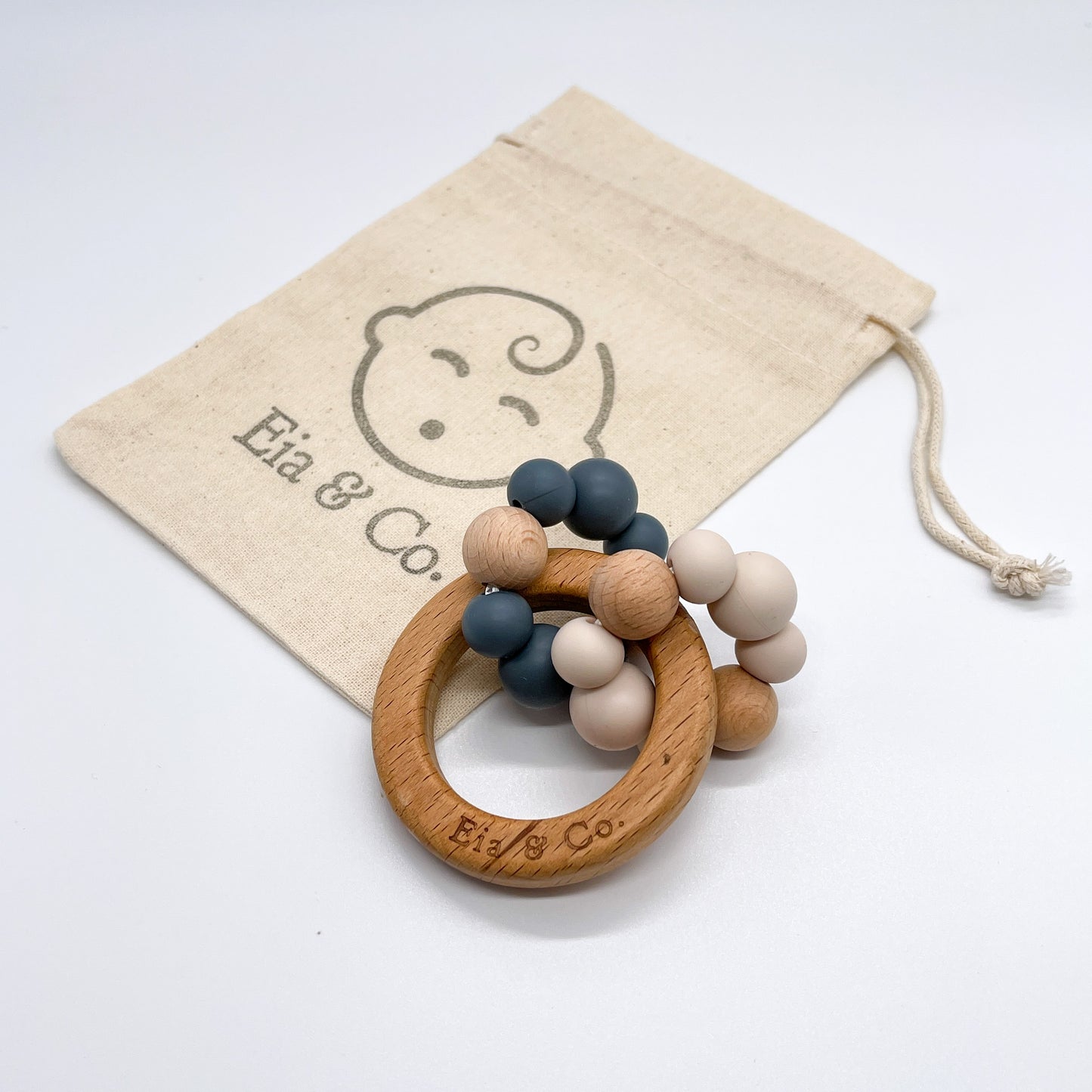 Wooden Teether Ring - Grapes