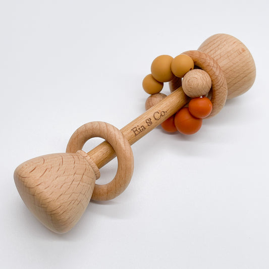 Wooden Rattle - Grapefruit