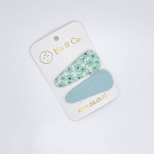 Plain & Floral Hair Clips - Skye