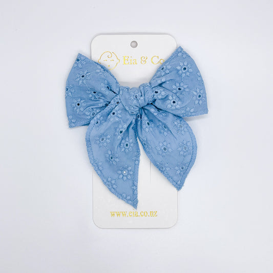 Eyelet Embroidered Bow - Skye